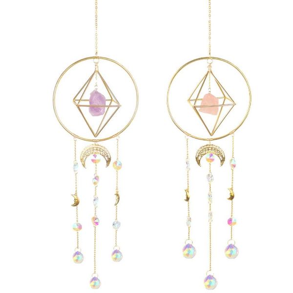 

decorative objects & figurines diy crystal windchimes pendant handmade sun light catcher garden window wedding curtain chandelier home decor