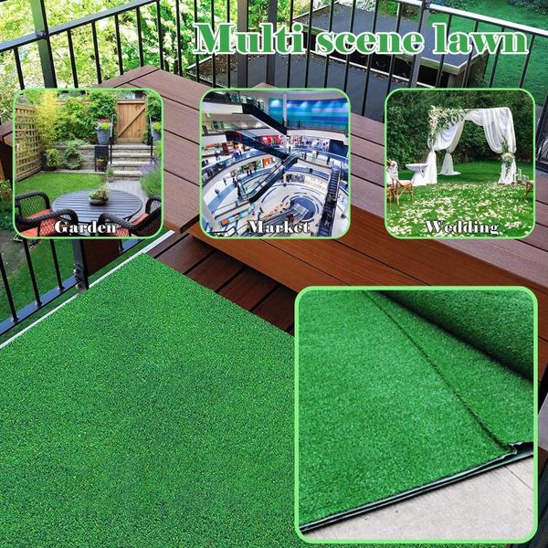 

decorative flowers & wreaths artificial lawn fake grass pp mat green turf carpet pad diy craft outdoor garden floor decoration for home wedd