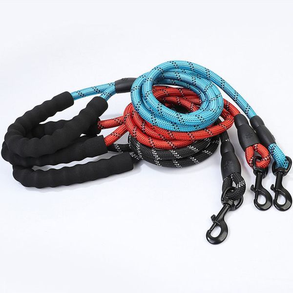 

dog leash for small large dogs leashes reflective dog leash rope pets lead dog-collar harness nylon running leashes pet products