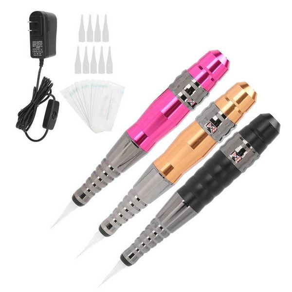 

nail art kits microblading machine pen eyebrow lip cap set us plug