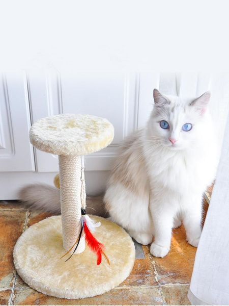 

cat furniture & scratchers crawler toy wooden warm wear-resisting kitten grinde plush ball winter pet supplies