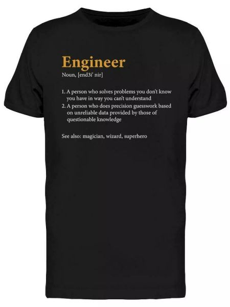 

engineer quotes tee men's -image by shutterstock, White;black