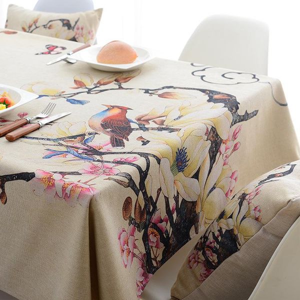 

table cloth 2021 tablecloth simple flower bird design dinner for restaurant home decor washable free