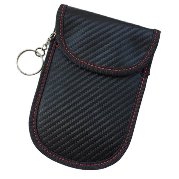 

car shield key case mobile phone radiation protection signal shielding bag card package cover black hooks & rails