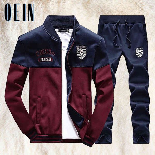 

men's sportswear set, 2-piece tight sportswear, zipper sweatshirt and sweat, new in 2021, Gray