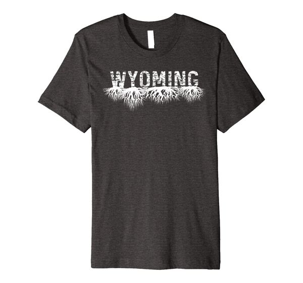 

wyoming roots t-shirt for native of wy, White;black