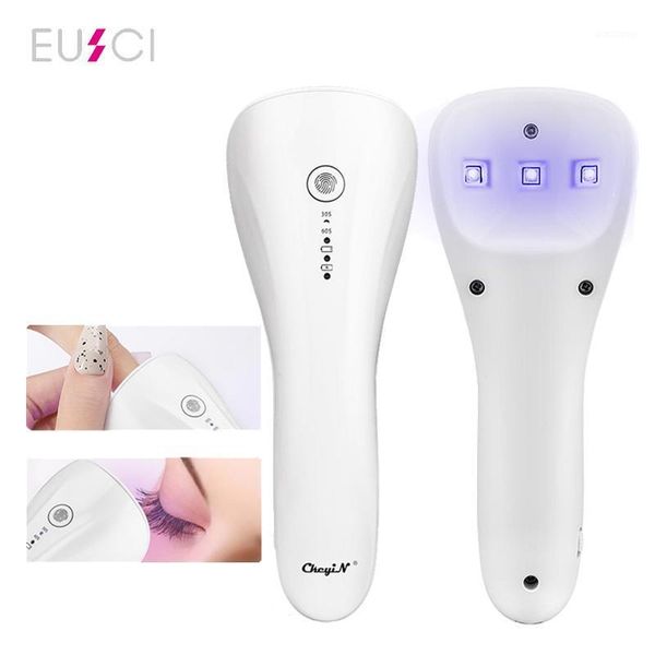 

handheld nail dryer cordless 3 uv lamps light eyelash quick-drying mini potherapy lamp rechargeable manicure travel tool dryers1