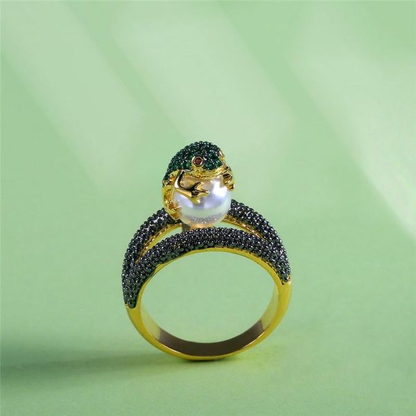 

wedding rings cute female small frog animal ring unique style party for women promise yellow gold engagement, Slivery;golden