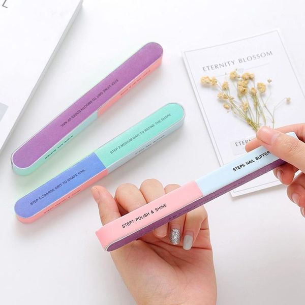 

6pcs professional double sided nail file fingernail buffer remover dead skin1