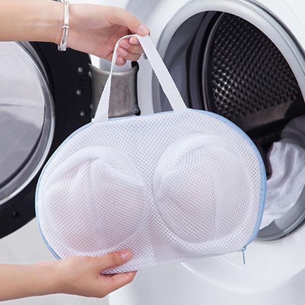 

laundry bags bra mesh anti-deformation lingerie washing bag with handle underwear for drying zipper closure