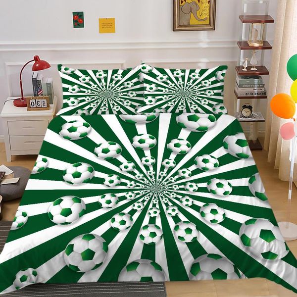 

bedding set king size bedroom football print sport duvet cover home use double full twin single unique design bed quilt sets