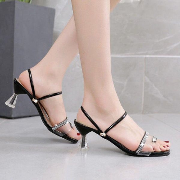 

ladies sandals 2021 summer cool slippers fashion web celebrity beautiful women's shoes a variety of wear, Black