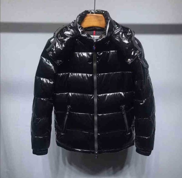 

french designer monclair down jacket 90% goose diagonal zipper men's hooded fluffy short parka women's black warm coat m-3xl