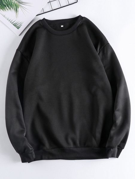 

round neck thermal pullover v8ig#, White;black