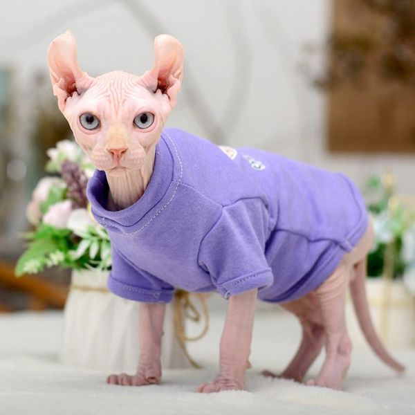 

cat costumes hairless clothes small milk anti-hair loss pet t-shirt german cotton linen autumn sweater for cats