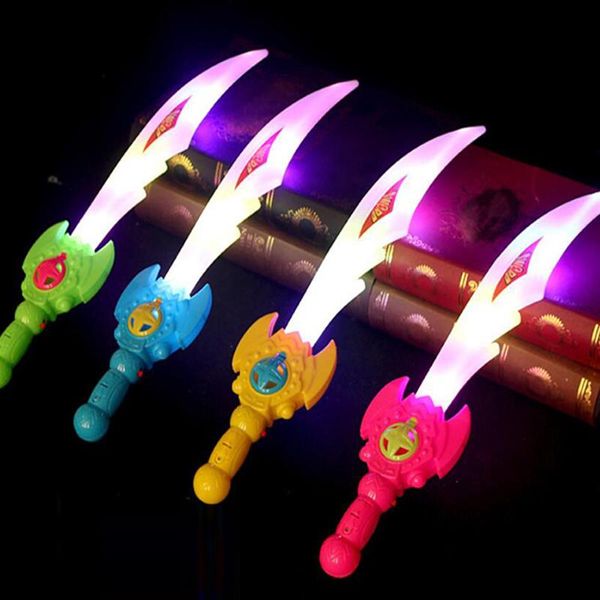 

outdoor lighting music sword gravity induction flash knife seven color children's toys vocal band broadsword the party decoration