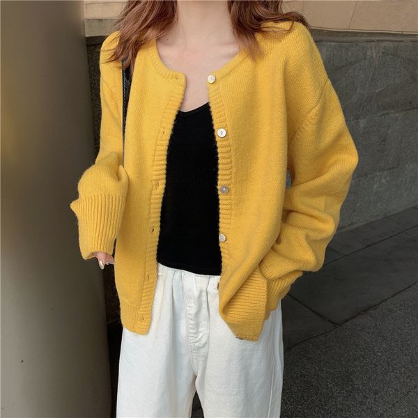 

hsa women long sleeve casual cardigan button sweater jumpers female warm elegant autumn winter short knit coat19361 210417, White;black