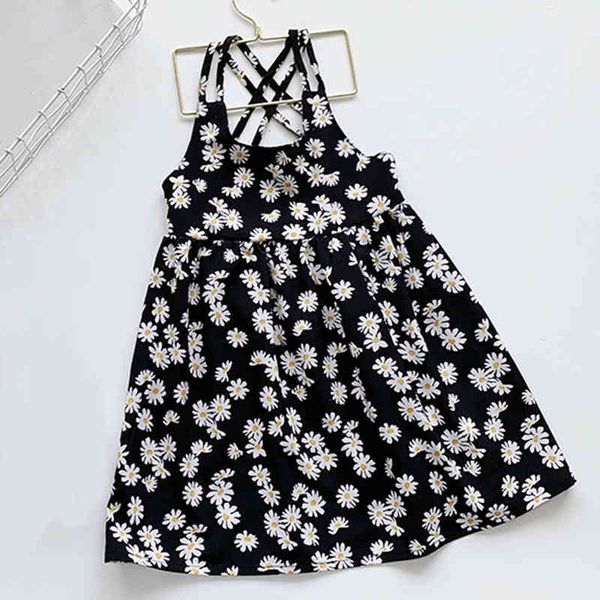

girl's dresses summer kid clothes children for girls flower suspender baby girl cubj, Red;yellow