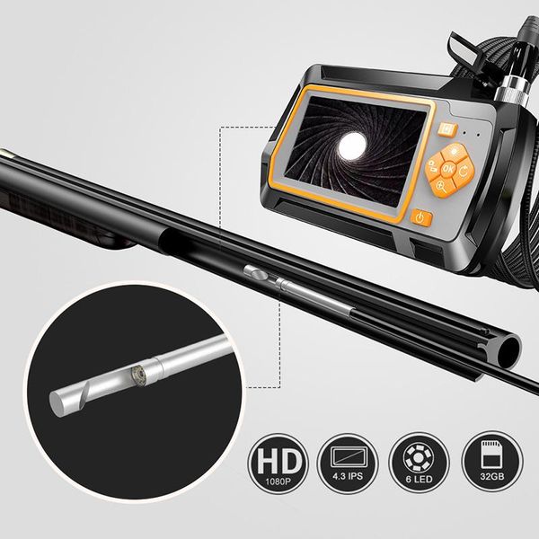 

est 3.9mm lcd endoscope cleaning visual inspection camera 20 caliber & larger hunting shooting insertion tube &4.3 inch 1080p ip cameras