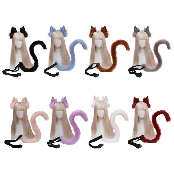 

other event & party supplies cartoon ears tail set masquerade halloween cat cosplay costume ear hairhoop headwear lolita accessories