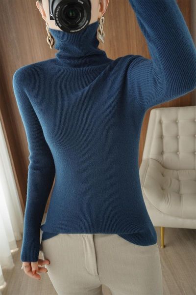 

women's sweaters autumn winter woman's sweater slim turtleneck long sleeve cashmere wool knitted female pullover basic shirt jumpe, White;black