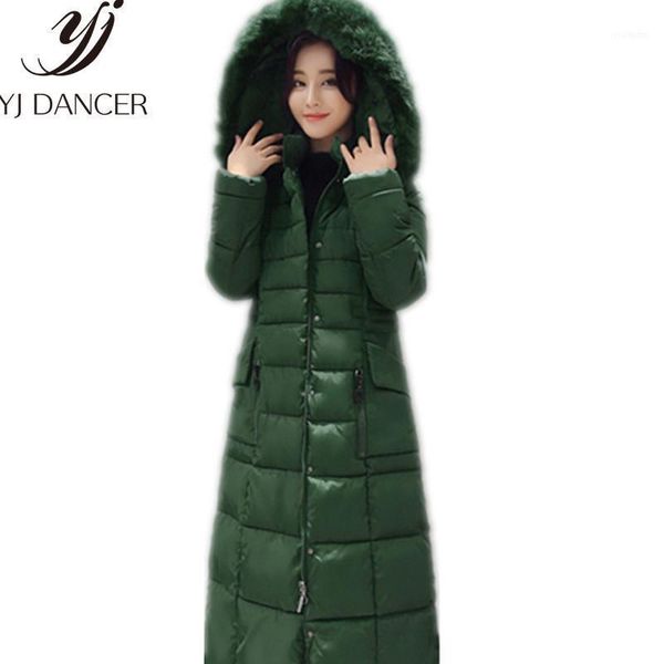 

women's down & parkas 2021 womens winter jackets coats duck jacket female korean temperament long section with collar coat casual css34, Black