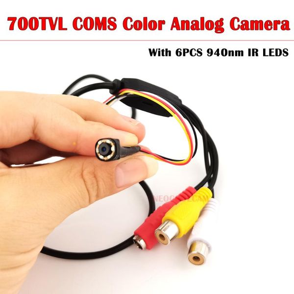 

cameras neocoolcam small mini av analog camera 700tvl cmos color video surveillance with 6pcs 940nm ir leds