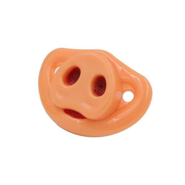 

pacifiers# baby appease pacifier orange pig nose cute funny relaxed safety rest assured pacifiers