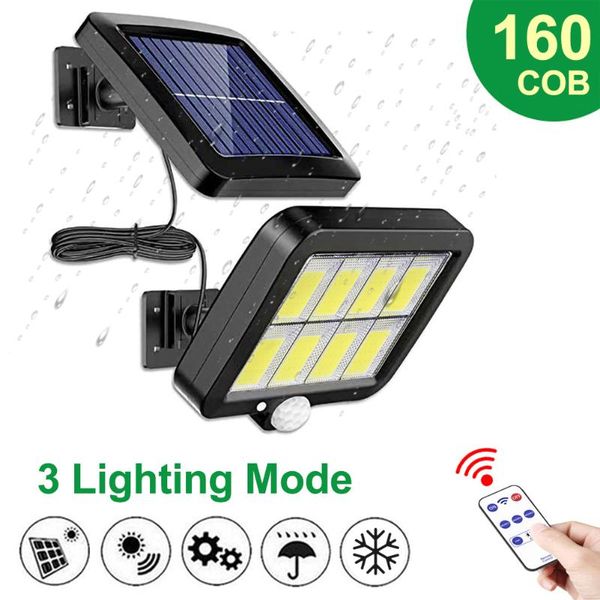 

solar lamps led light outdoor 160 lights garden split hanging wall lamp for yard patio garage 3 modes remote control