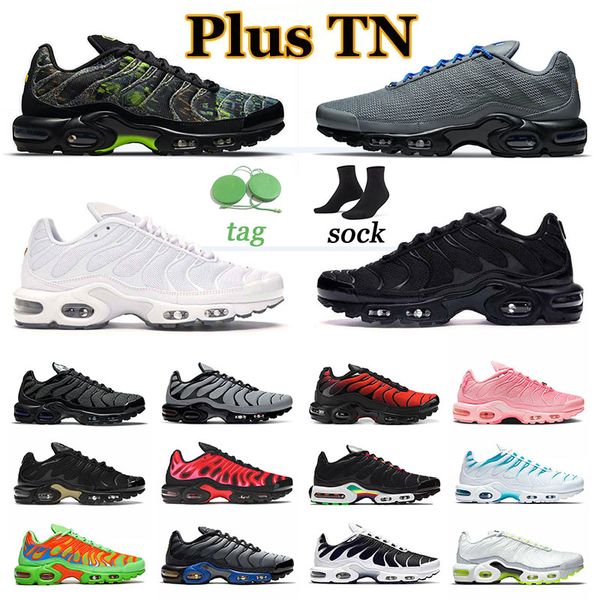 

big size us 12 tn plus original running shoes trainers se ultra triple black white mens womens reflective stripes hyper blue fury designer s