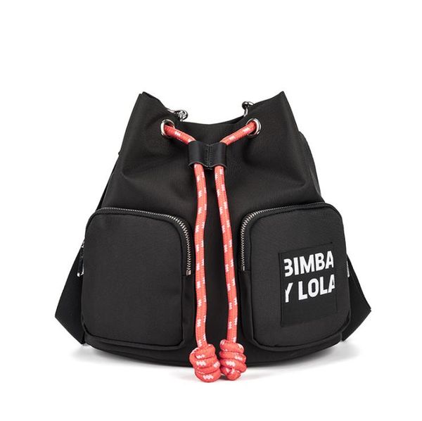 

2021 fashion design spain front pocket bag drawstring shoulder messenger bags