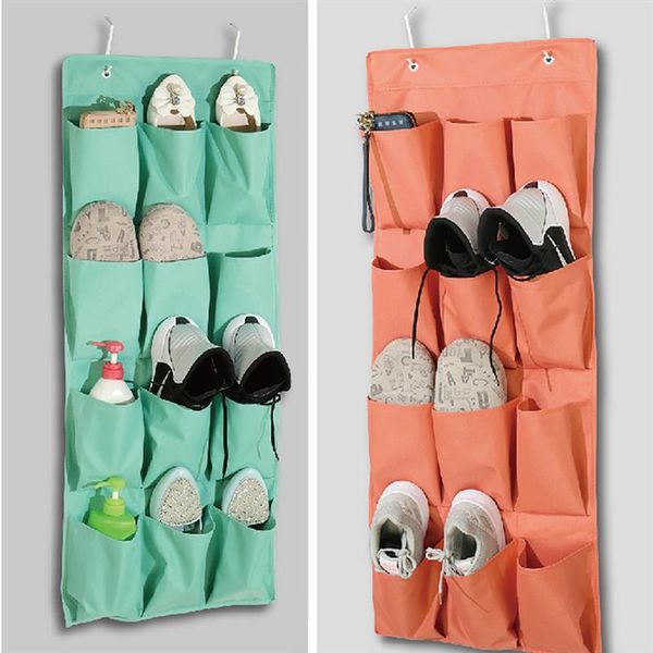 

hanging storage organizer 12 pockets door wall pouch hang cosmetics toys for home boxes & bins
