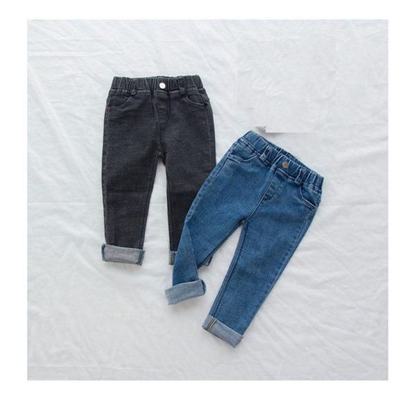 Jeans Mädchen Blau Schwarz Herbst Frühling Kinder Hosen Säugling Kleinkind Kinder Hosen Kleidung Für Baby Jungen