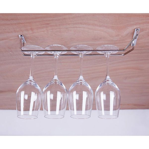 

useful 35cm stainless steel wine rack glass holder hanging bar hanger shelf tableracks