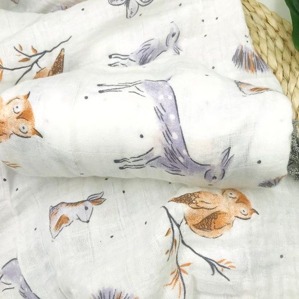 

blankets & swaddling ins 120x110cm 100% cotton muslin swaddle wrap blanket baby for born diaper stroller cover nest