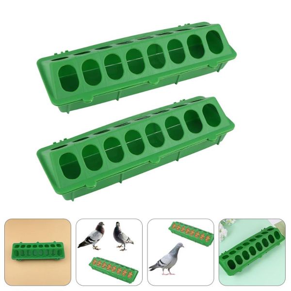 

other bird supplies 2pcs birds feeding troughs food groove bowls pigeon containers