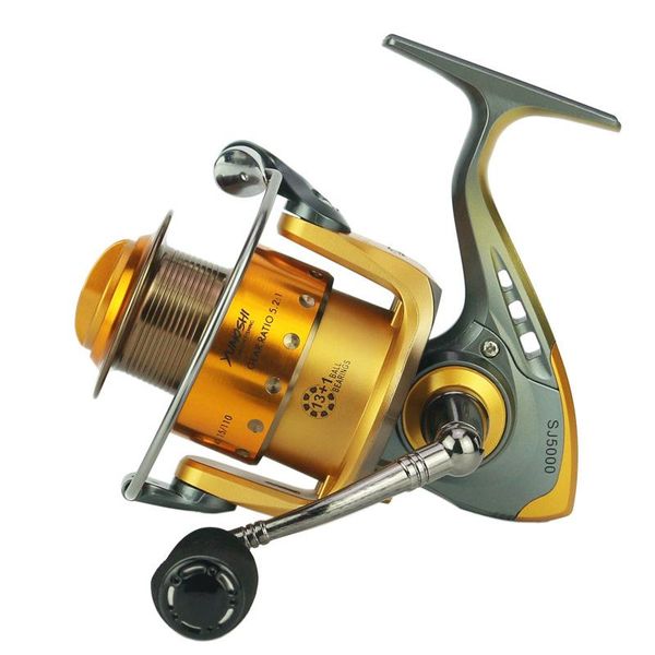 

sj2000-7000 metal wire cup 13+1bb fishing reel lake spinning wheel cnc rocker arm baitcasting reels
