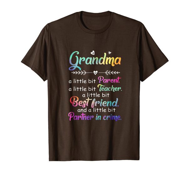 

womens grandma a little bit parent a little teacher t-shirt, White;black