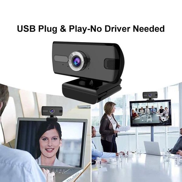 

webcam built-in microphone clip-on for computer pc lapdesklive broadcast conference online learning accessories webcams