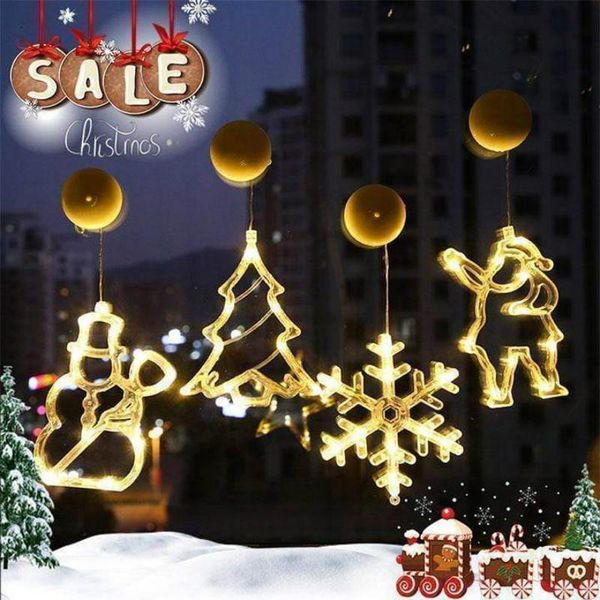 

strings christmas lights led santa fairy decorative light curtain garland star bells decor for home indoor festival