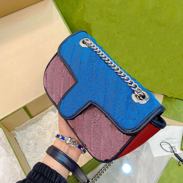 

fashion diagonal shoulder bag designer double letter trend pattern chain bags women's temperament handbag wf2104261