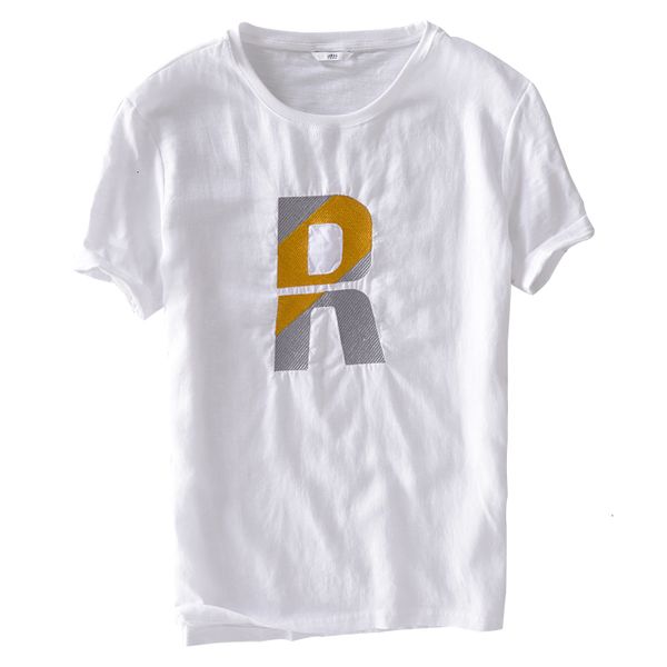 

men's t-shirts fashion summer white t shirt men linen brand t-shirt mens casual round neck tshirt male camiseta chemise camisa qdh1, White;black