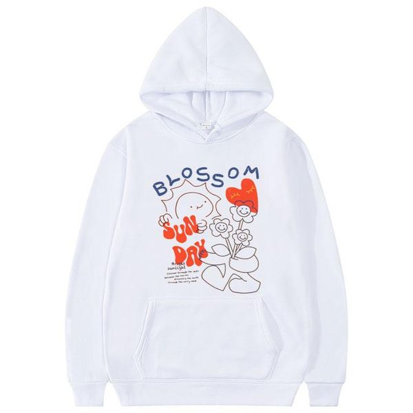 

men's hoodies & sweatshirts fashion harajuku graffiti cartoon flowers hoodie men women korean trend streetwear couples fleece cotton cl, Black