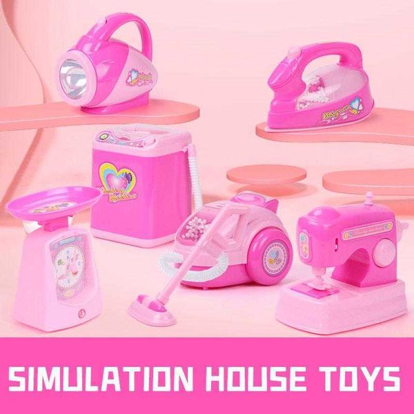 

new pink house kitchen toy simulation vacuum cleaner juicer washing machine sewing mini cleaning gift