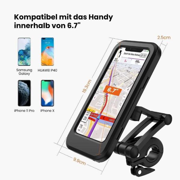 

cell phone mounts & holders bicycle mobile bracket takeaway navigation motorcycle electric car waterproof touch screen magnetic