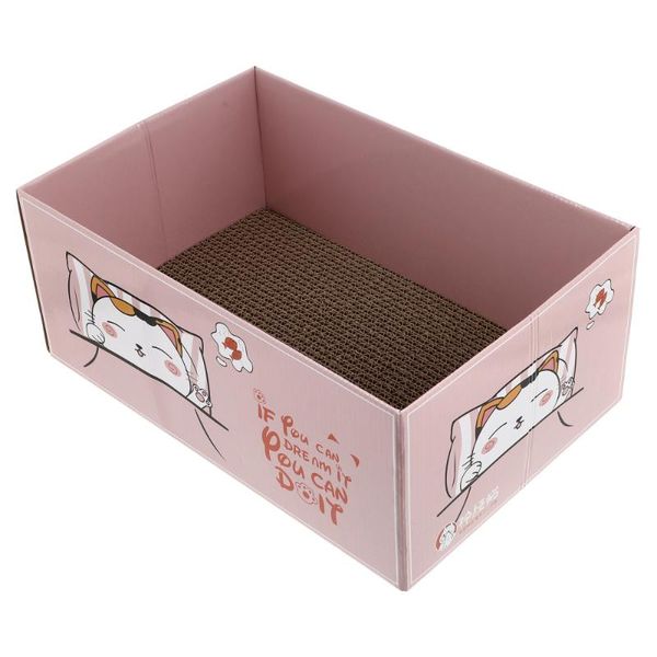 

cat beds & furniture 1pc scratcher box portable corrugated paper bed pet house supply