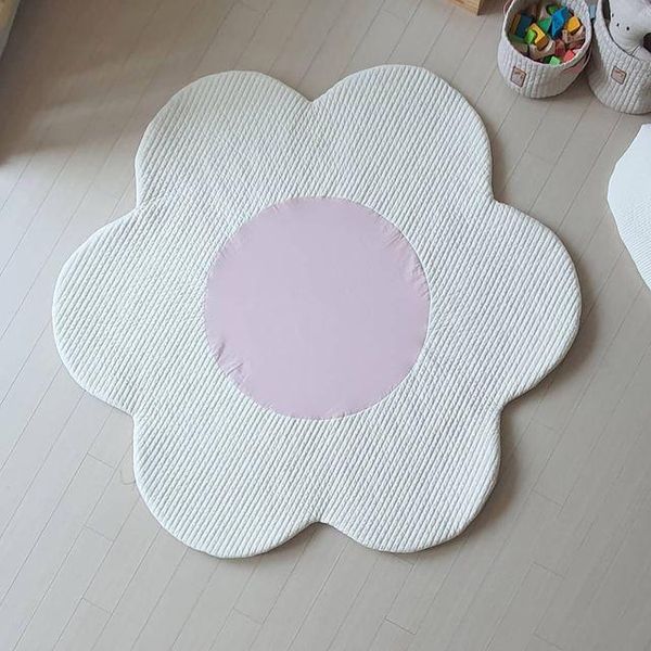 

carpets cute flower shape carpet absorbent non-slip baby play mats soft foot pads fluffy area rugs home decor