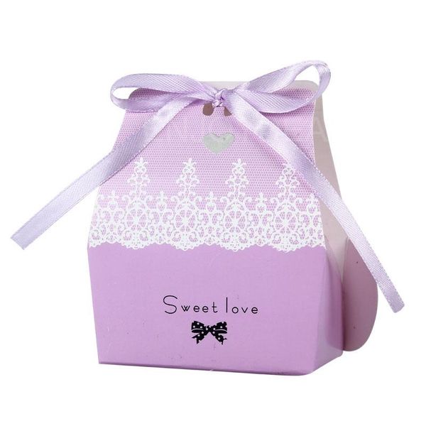 

10pcs candy paper boxes for wedding party diy foldable candies box gift wrap