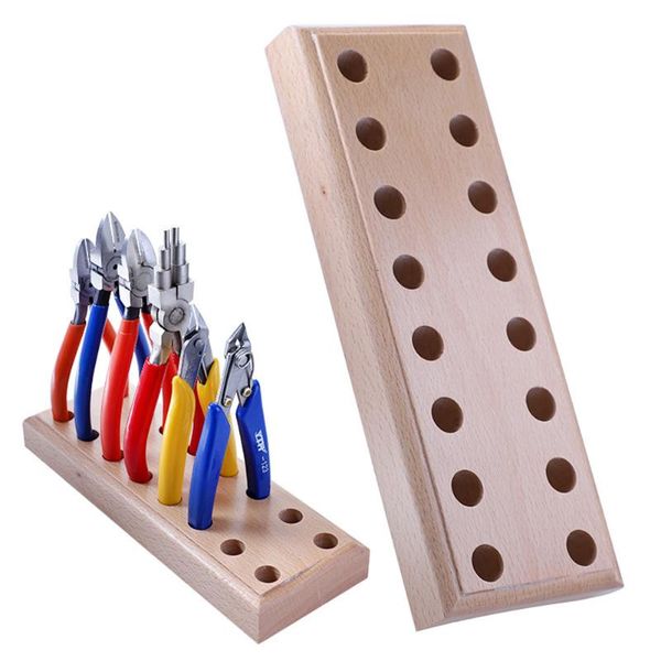 

tool organizers eight row hole rack deskrepair display stand wooden plier screwdriver repai kits storage organizer