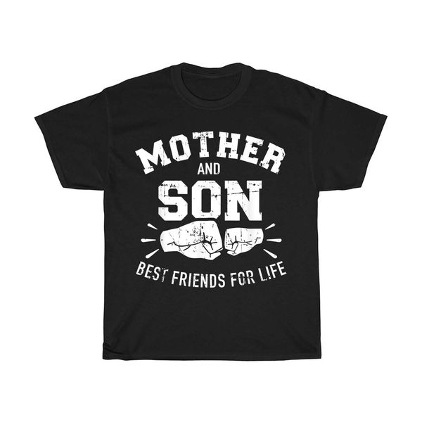 

mother and son friends for life mom gift t-shirt black s-5xl, White;black